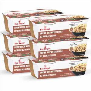 Eat Regal Flavored Rice, 2 Individual Cups, Pack of 6, Ready in 60 Seconds (Pack of 6, Brown Rice with Quinoa)