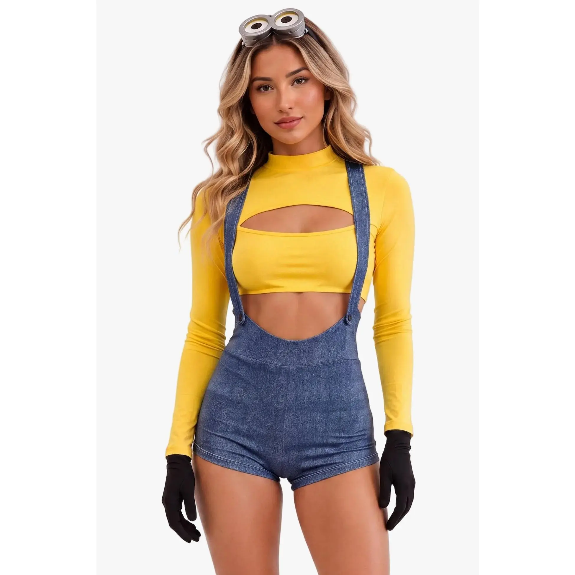 Tiny Chaos Yellow Mini Worker 5 Piece Costume Set
