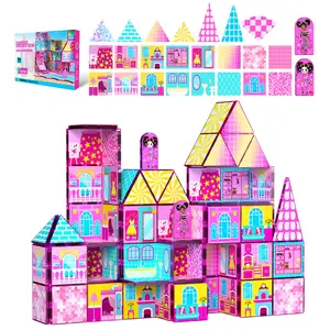Magnetic Tiles Building Blocks Kit 48PCS/52PCS | STEM Montessori Sensory Toys for Toddlers 3+ | Magnetic Building Set for Spatial Reasoning & Creative Construction | Birthday & Holiday Gifts for Boys & Girls