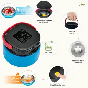 Game Bento Box for Kids, Lunch Box with 9oz Food Jar, Folding Spoon, Removable Divider & Sauce Cup, Lunch Box Kids for Realistic Shape