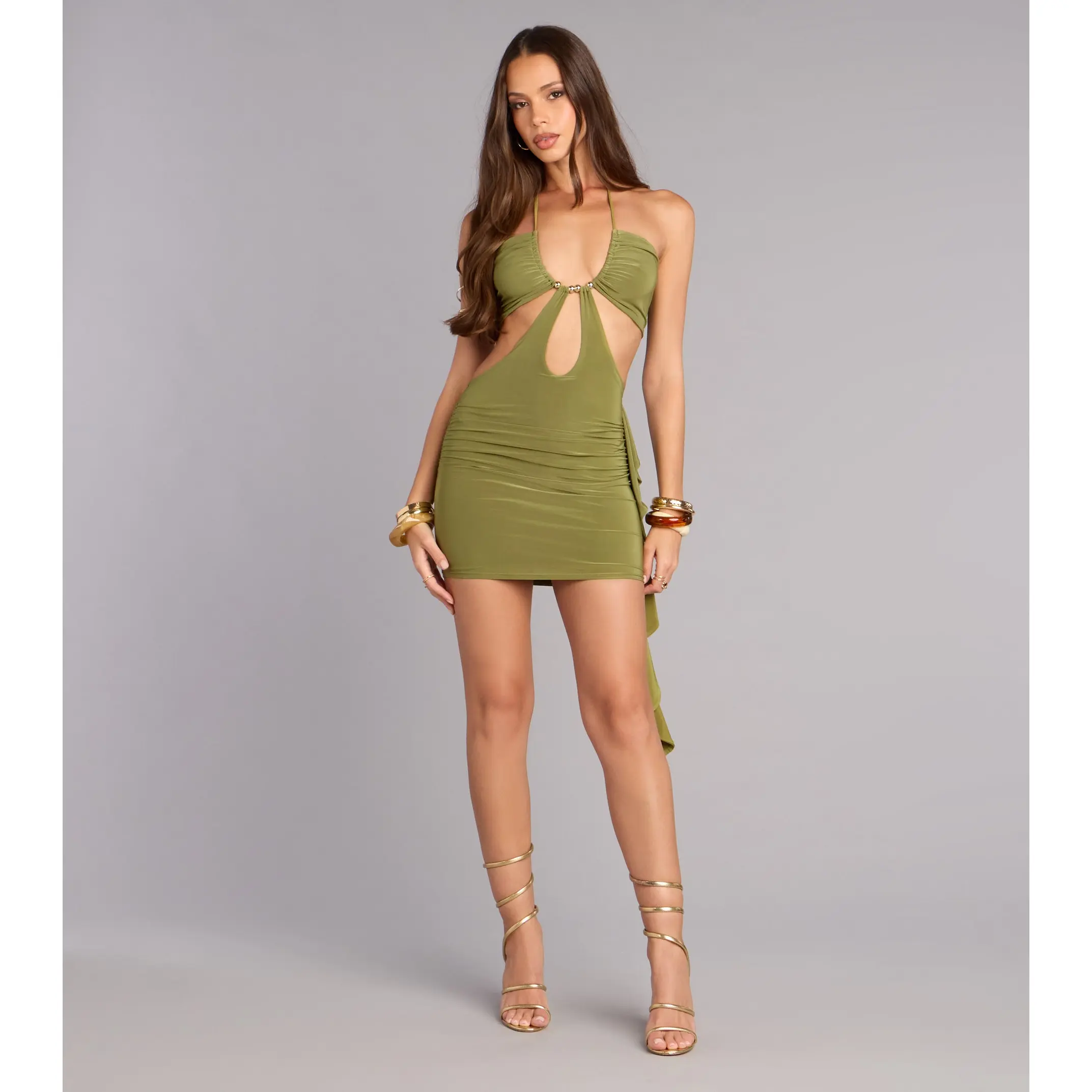 Heat Check Halter Mini Dress