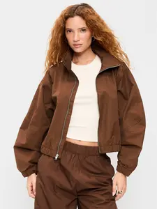 Old Navy Women's Twill Utility Zip-Front Jacket