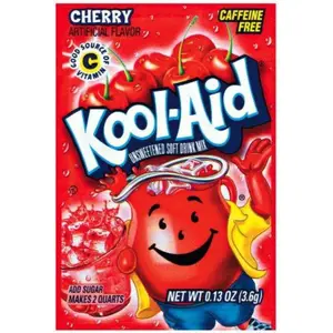10x Kool-Aid Cherry Packets - Sweet Drink Flavoring Powder Set