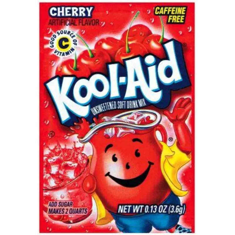 Kool-Aid Cherry Burst Drink Mix, 10-Pack Artificial Beverage Flavoring Powder Packets