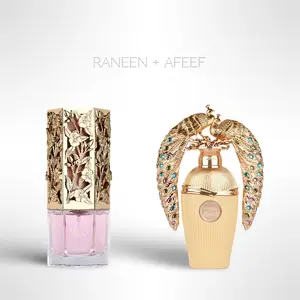 Lattafa Afeef + Asdaaf Raneen Eau de Parfum – 2 x 100ml (3.4 fl oz) – Soft & Clean Fragrance Duo