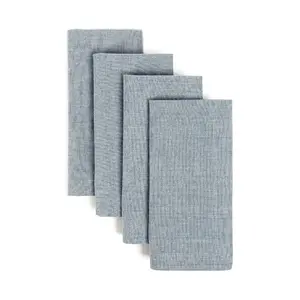 over&back Woven Chambray Cotton Cloth Napkins,Set of 4