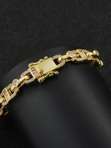 7mm hip hop chain bracelet, fashion jewelry for party, daily clothing decor, trendy all-match & exquisite elegant bangle for birthday gift