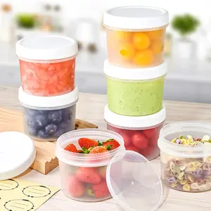 12-Pack Leak-Proof Yogurt Pudding Jars with Lids, Reusable Ice Cream Containers for Overnight Oats, Fruits & Yoghurt, Freezer Safe