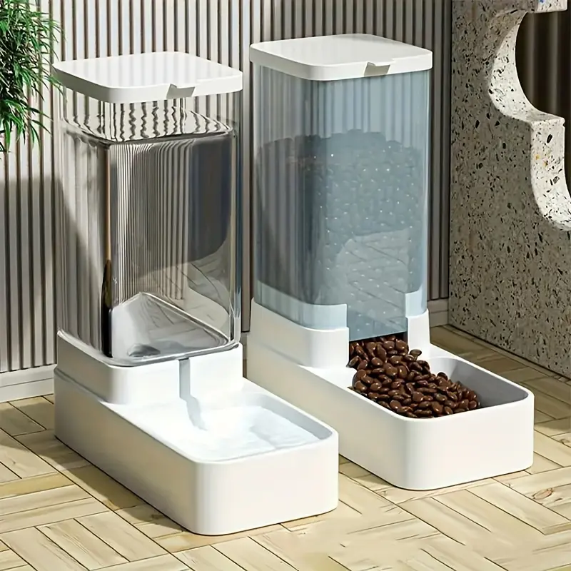 1/2 pieces of automatic water dispensers and feeders for cats and dogs, pet water dispensers, automatic feeders suitable for dogs, hamsters, rabbits, etc. Non-electric water dispensers