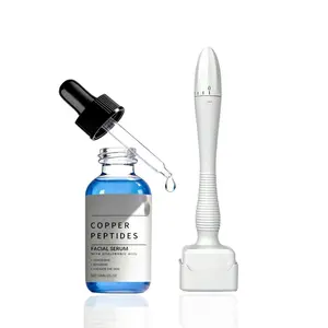 GHK-Cu Copper Peptide Serum with Hyaluronic Acid Facial Serum, Deep Moisturizing &Nourishing, Firming & Wrinkle SmoothingFragrance-Free 30ml Daily Face Serum for AllSkin Types