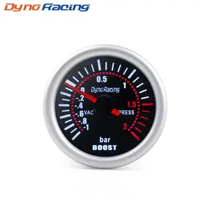 Dynoracing 2'' 52mm Universal Smoke Len Turbo Boost Gauge Bar LED Digital Pointer Boost Gauge 12V Gauge Meter Automotive Dashboard Car gauge