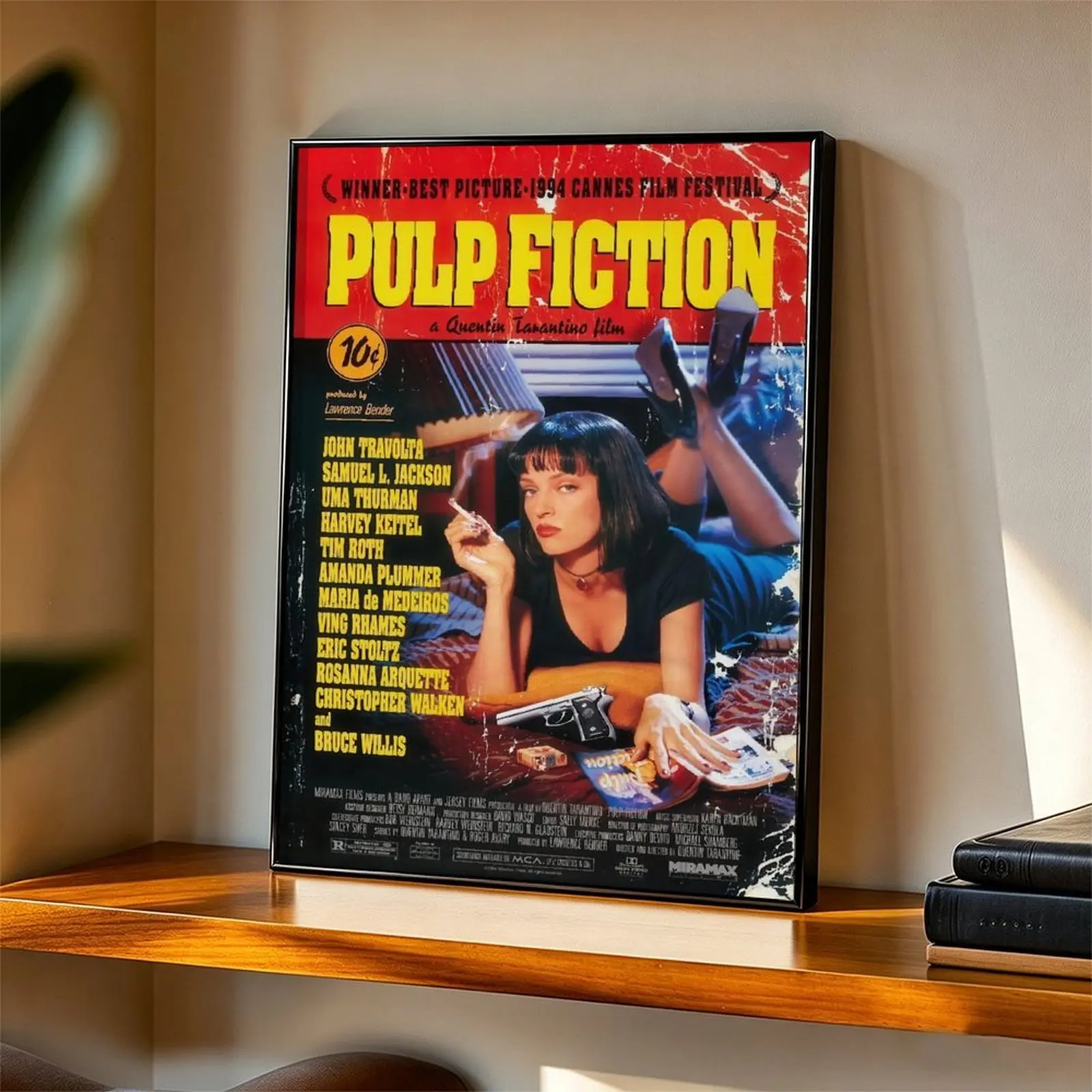 Vintage 90s Cult Classic Movie Poster Canvas Print - Retro Home Decor Wall Art for Bedroom, Ideal Gift for Movie Enthusiasts