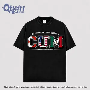 Funny CUM 2026 Canada USA Mexico Host Country Graphic T-Shirt,Soccer Fan Game Day Tee,Gift for HimandHer, Vibes T-Shirt