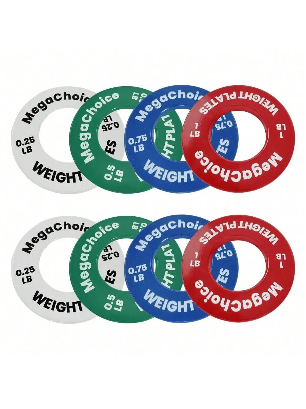 0.75 lbs 8-Piece Fractional Weight Plates Set - Small Steel Construction Barbell Weights, Adjustable Home Gym Muscle Exercise Equipment with Steel Core, Adjustable Weights