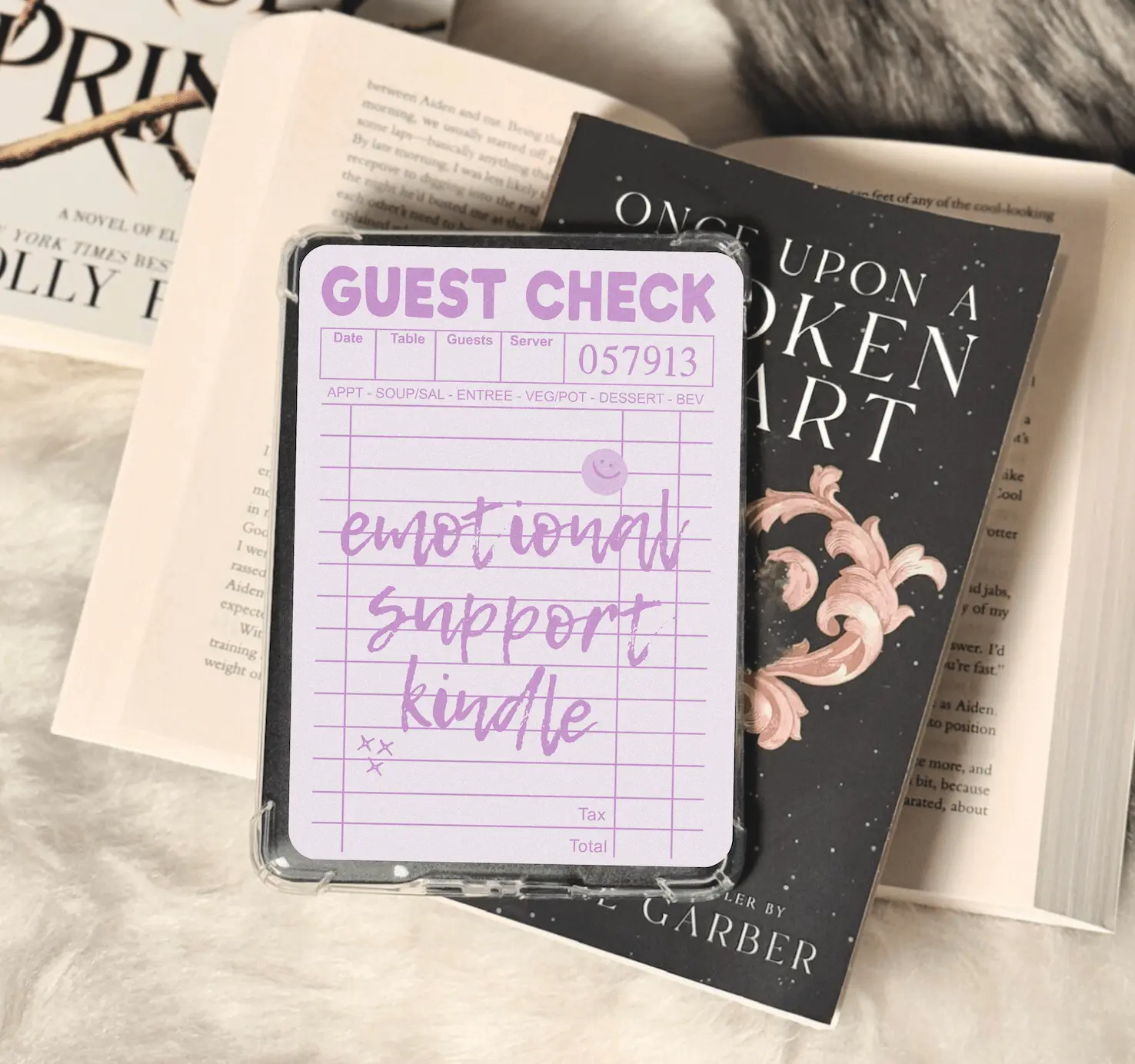 Emotional Support Kindle Paperwhite Insert Device Smartphone Ebook Mini Tablet Cute