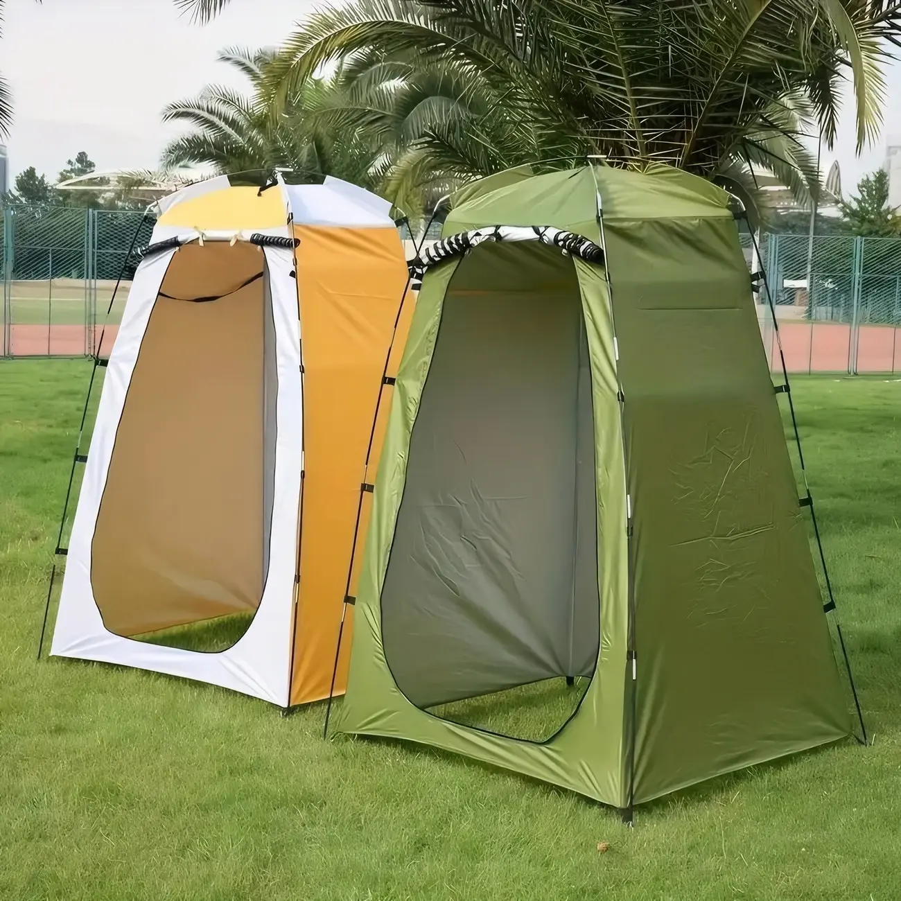 1 PC Portable Foldable Pop-Up Privacy Tent - Durable 190D Wear-Resistant Polyester, Eco-Friendly Rust-Resistant Metal Frame - Adjustable All-Purpose Cover, Lightweight UV-Protective Windproof Outdoor Shelter - Quick Setup for Camping
