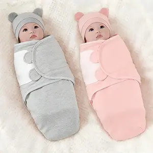 Soft Swaddle Blanket & Hat Set | 0-6 Months Comfort Wrap Blanket, Multi-Purpose Bedding for All Seasons