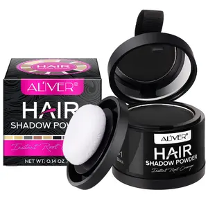 Aliver Hairline Powder - Root Touch-Up Hair Color for Gray Coverage - Bald Spot Concealing for Women & Men - 48-Hour Stain-Proof-Bronzer Makeup