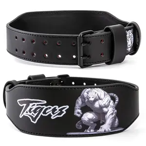 Tiger Weight Lifting Belt for Men & Women, Smooth Artificial Material, Waist Padding, Ideal for Strength Training, Squats, Deadlifts