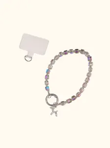 Square Crystal Phone Chain Keychain, Unisex Casual Versatile Phone Chain, Birthday Gift Fashionable Elegant Keychain, Mobile Phone Chain