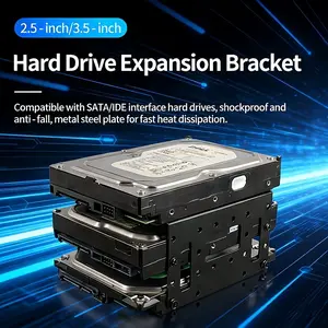 Hard Drive Mounting Bracket Set with Screw Lock Design, Securely Holds Drives in Place, Compatible with Various Devices