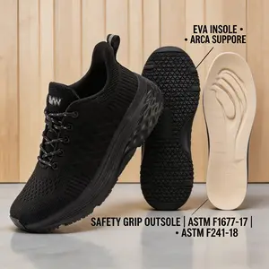 Women's Non-Slip Work Footwear - Stylish, Lightweight, Durable, Breathable - Non-Slip Rubber Sole, Comfortable Fabric Lining - Ideal for Kitchen Use, Chefs, Nurses