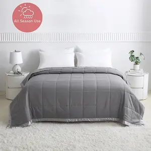 1 pc Ultra-Soft All Season Quilt, Coverless Duvet Double, High-quality Fiber Filling, with Elegant Satin Trim, Lightweight and Breathable, Suitable for All Seasons, Machine Washable
