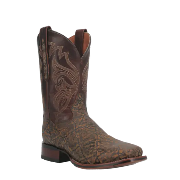 Dan Post Men's Harvey Faux Elephant Bone Brown Square Toe Boots DP4905