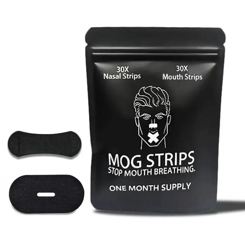 60pcs Anti-Snoring Nose & Mouth Strips Set, Non-Woven Fabric Sleep Aid Patch, Effective Snore Prevention for Better Night's Rest, for Men