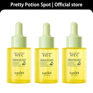 Green Tangerine Vitamin C Face Serum with 5-in-1 Active VC+, Skincare Moisturizer for Brightening, Pore Care, Hydrate & Nourish, 30ml Dropper Facial Cream, Gift for Women