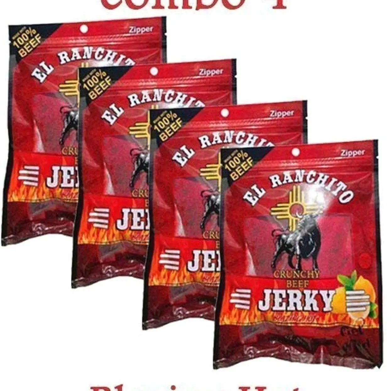 Blazing Hot El Ranchito Crunchy Beef Jerky Net Wt. 2 oz