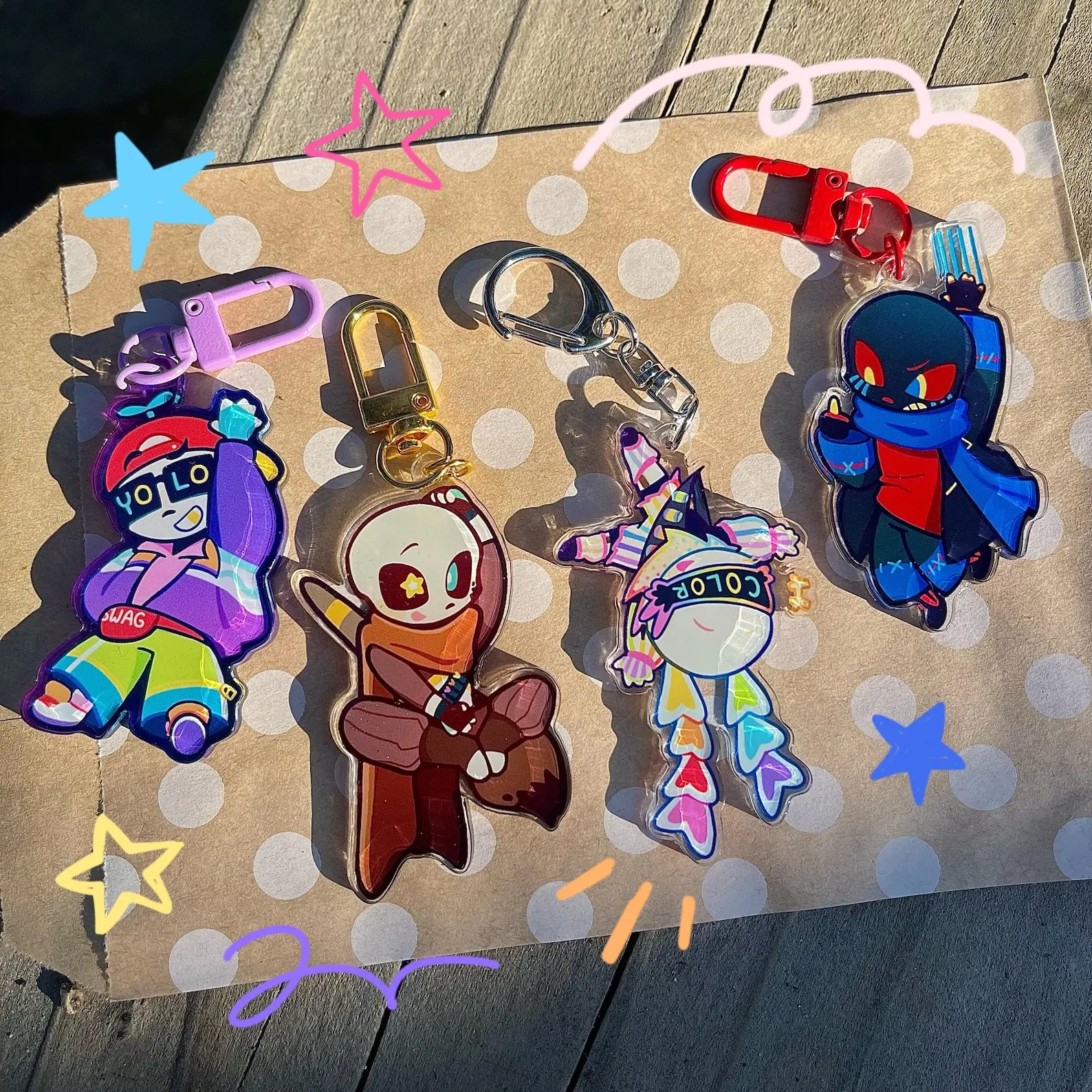 AU Sanses Acrylic Keychain, Great For Daily Use Or As Thoughtful Little Gifts For Your Friends And Yourself.