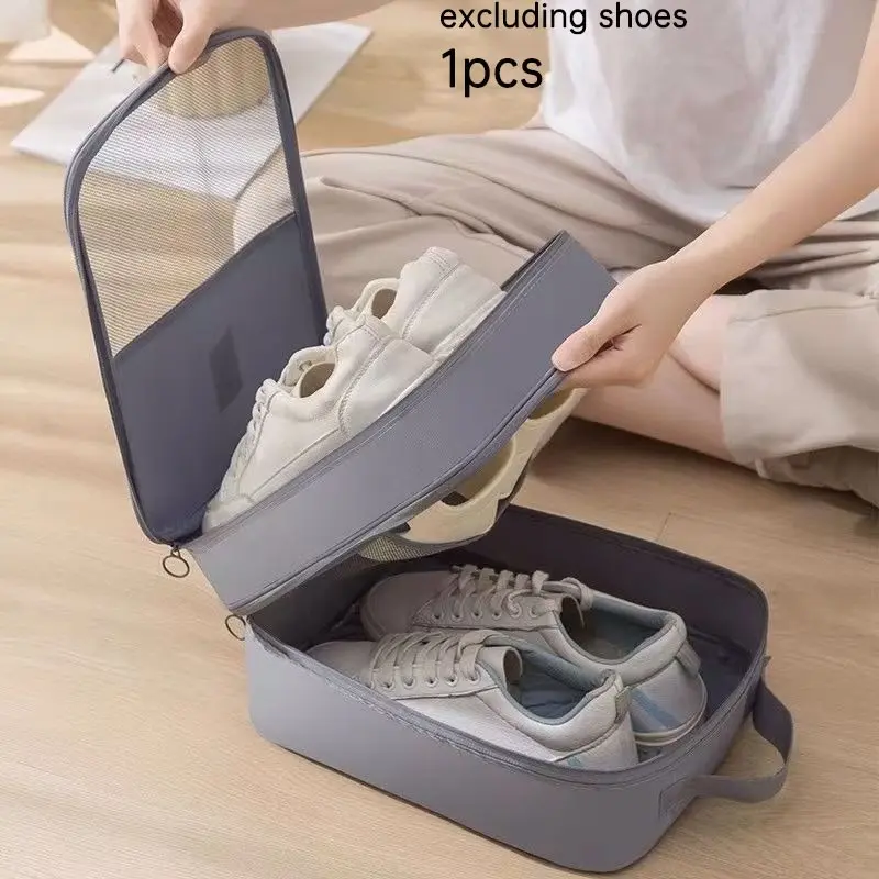 High Capacity Travel Shoe Bag, Holds 3 Pairs of Shoes, Durable Dust-Proof Breathable Storage, Comfort Handle, Ideal for Travel, Travel Organizer Bags, Dustproof Organizers, Traveling Essentials