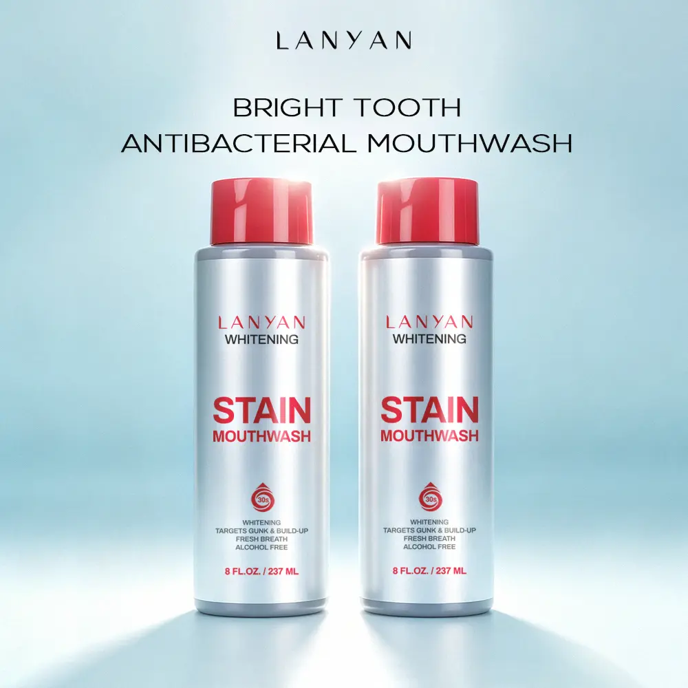 LANYAN Stain Mouthwash for White Teeth, Freshens Breath with Essential Ingredients, Eliminates Bad Odors