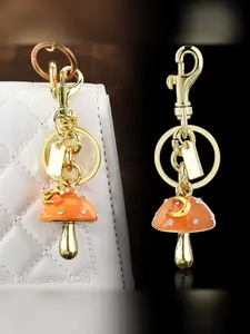 Luxurious Elegant Trendy Cute Keychain Oil-Drop Mushroom Bag Charm, Fruit Pendant, Perfect for Bag Decoration or Car Key Chain, Keychain For Bags