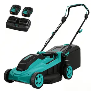 40V Cordless Lawn Mower, 17-in Push Garden Tool with 6 Height Adjustments, Mulching & Bagging Functions, 40L Grass Bag, Lightweight for Small to Medium Lawns