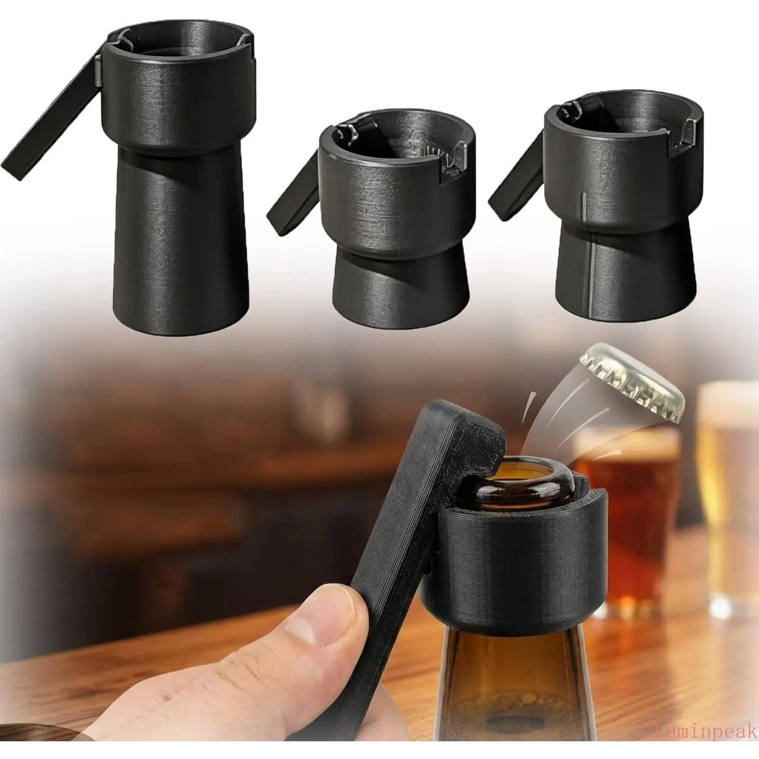 3pcsBottle Cap Launcher, Bottle Opener, Bottle Cap Shooter of Different Beer Bottles,  Cap Blaster for Beer, Soda, And Wine Bottles, Perfect for Parties, Gatherings & Gifts (330/500ml)