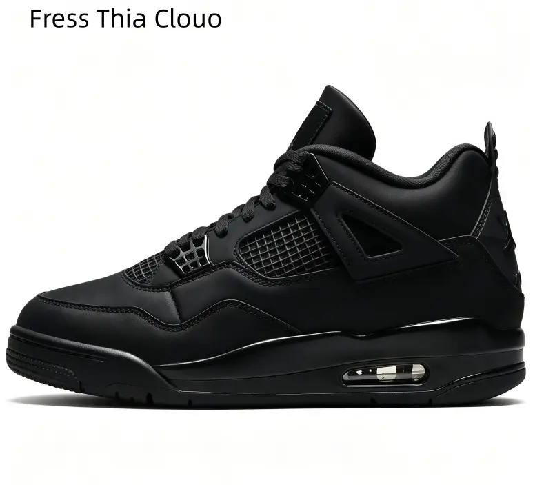 Unisex Cushioned High Top Sports Sneakers Full Black Breathable Suede Mesh Leather Anti Slip Athletic Footwear Casual Walking Basketball Training Gym Travel Trendy Long-Lasting Street Fashion Daily Workout Trainers