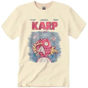Jaws x Magikarp Shirt, PKM Shirt, Anime Shirt, Vintage T-Shirt Menswear Top Underwear Tshirt