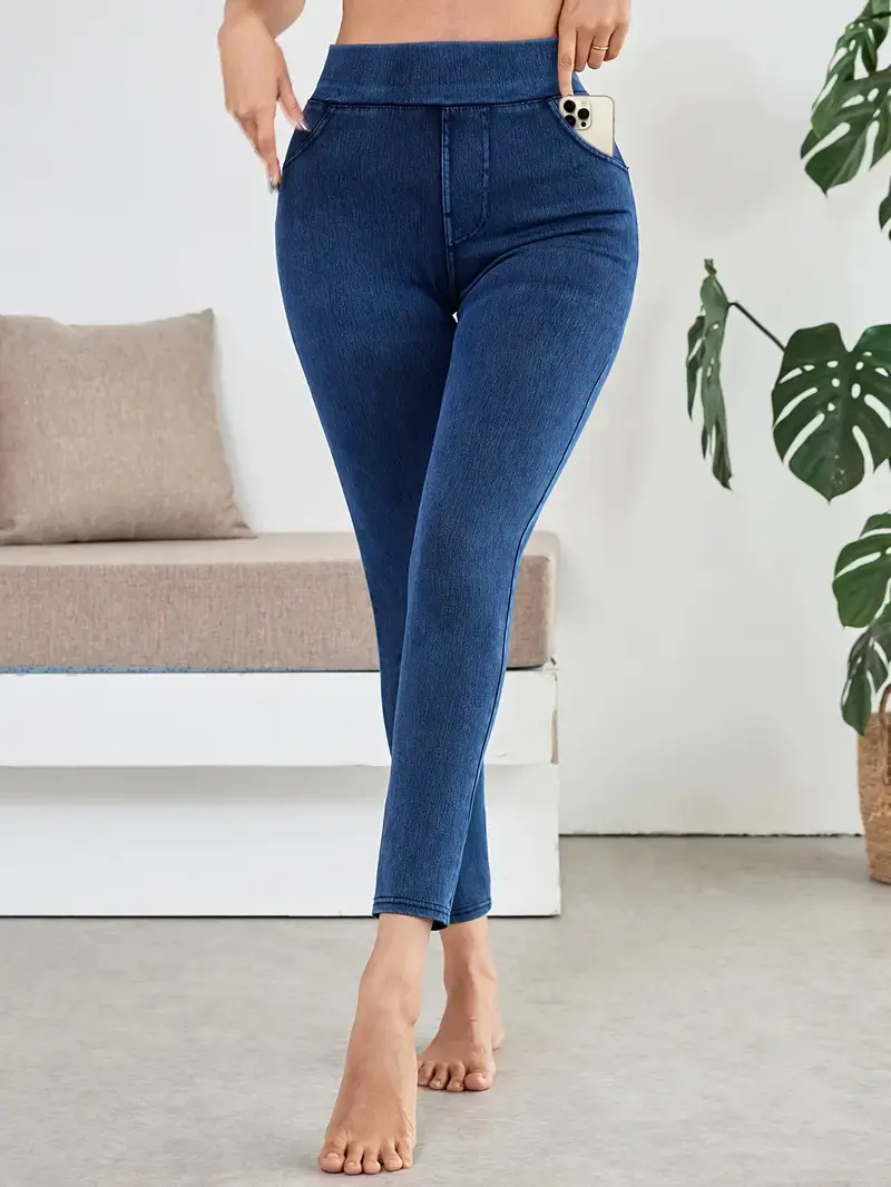 Women's High-Waisted Stretchy Soft Belt Pocket Nine-Point Pants Slim-Fitting Daily Cycling Wear Sweatpants for Comfortable Athleisure summerwins,summerwins,travel essentials,camping essentials