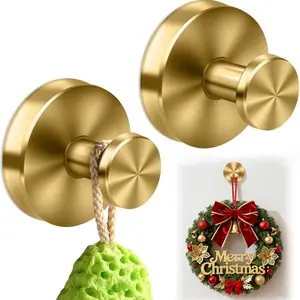 Suction Cup Hooks for Shower No-Drill Bathroom Hooks for Towels, Robes, Loofah Mountable on Bathroom Walls, Kitchen, Glass, Mirrors, Tile and Smooth,Non-Porous Surfaces，Suction Cup Hooks Hanging 15 Lbs，2 Pack