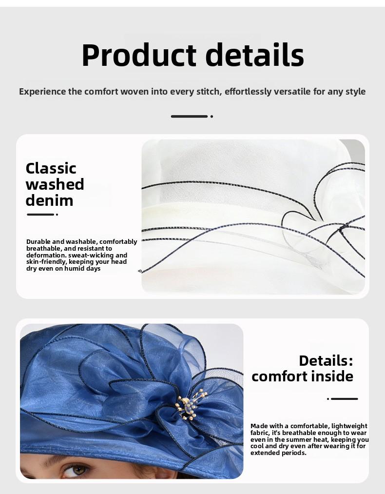 Women's Organza Church Kentucky Derby Fascinator Bridal Tea Party Wedding Hat