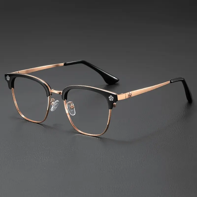Men's Modern Cat-Eye Computer Glasses, Lightweight Full-Rim Eyewear with Blue Light Blocking Lens for Dates & Office Wear