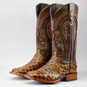 Honey Leather Boots - Square Toe