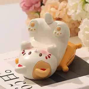 Charming Cat-Shaped Resin Phone Stand, Floral Design, Ideal for Students & Professionals, Perfect Gift, Cute Desk Decor, Fall Home Decor
