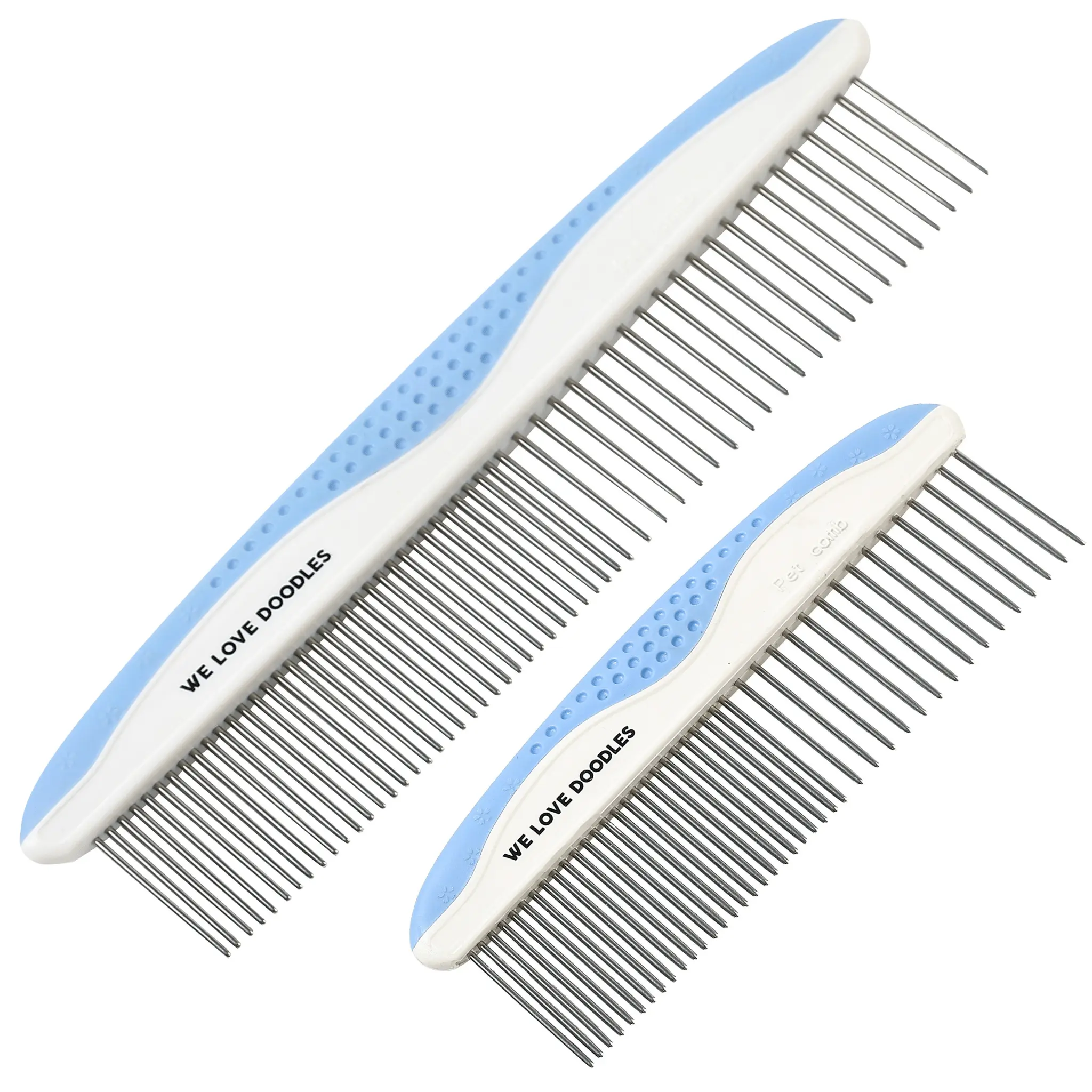 We Love Doves Dog Grooming Comb - Removes Tangles & For Dematting, Metal Comb for Poodles & Goldendoodles, Great for Matted Hair