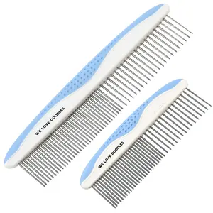 We Love Doves Dog Grooming Comb - Removes Tangles & For Dematting, Metal Comb for Poodles & Goldendoodles, Great for Matted Hair