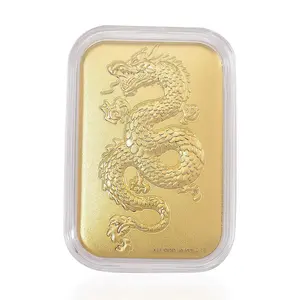 24K Yellow Gold Dragon Embossed Sheet 10mg