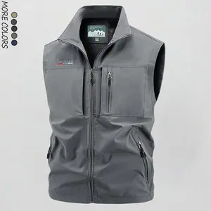 MAELREG Mens Vests Outerwear Windproof Lightweight Softshell Vests Zip Pockets Sports Sleeveless Jacket Golf Vests for Men SpringStatements