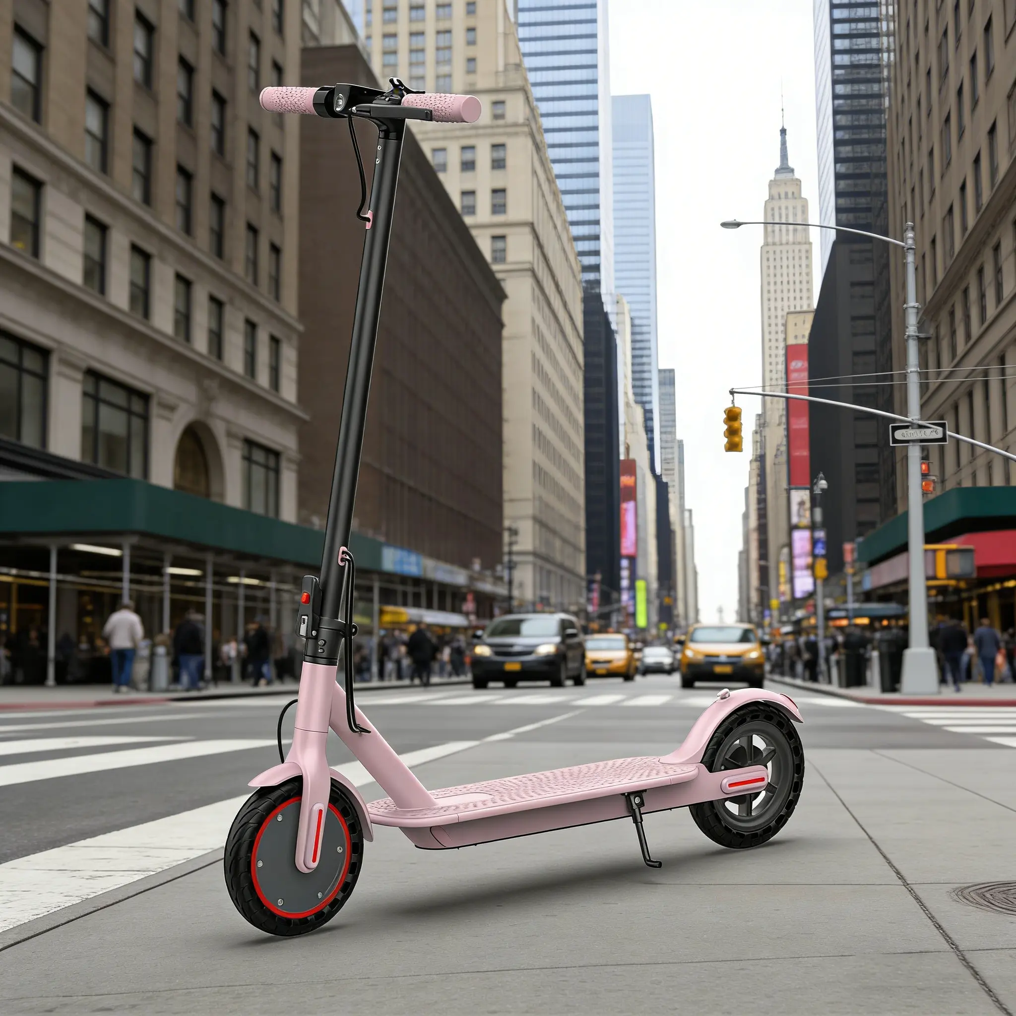 Electric --Scooter,8.5" Tires,350W Motor,Up to 19MPH Max Speed,Portable Electric Scooter with Light, Suitable for Female Girls,Halloween Gifts.SummerWins,Father's Day Gife